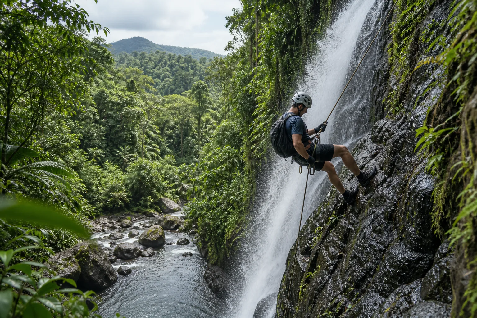 canyoning 1 — AI-generated illustrative tour concept; not a photograph of the actual departure or venue
