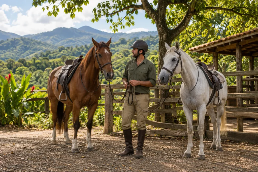 horseback 3 — AI-generated illustrative tour concept; not a photograph of the actual departure or venue
